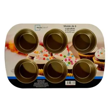 MOLDE DORADO CUPCAKE 6 CAV
