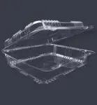 BISAGRA DE PS/T, 24X24X10 CM, PARA PAN DE DULCE. 100 PZAS.