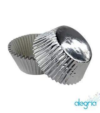 CAPACILLO STD PLATEADO METÁLICO 50pz