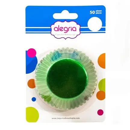 CAPACILLO STD VERDE METÁLICO 50pz