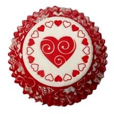 CAPACILLO STD CORAZON BCO/ROJO 100pz
