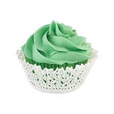 CAPACILLO STD VERDE ENCAJE BLANCO C/48pz