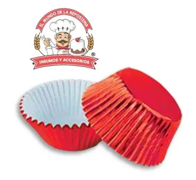 CAPACILLO STD ROJO METÁLICO 50pz
