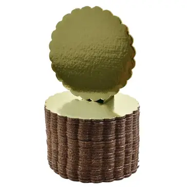 BASE MONOPORCION DORADA 10.2X5.3CM 10PZ