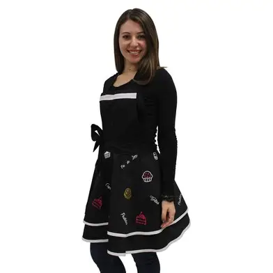 DELANTAL DE COCINA NEGRO