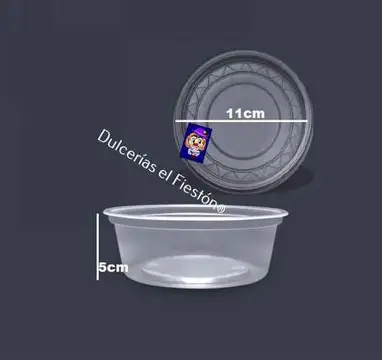 BOTE DE PP/T, DIAM DE 11.6X4.1 CM, PARA 8 OZ (240 ML). 500 PZAS.
