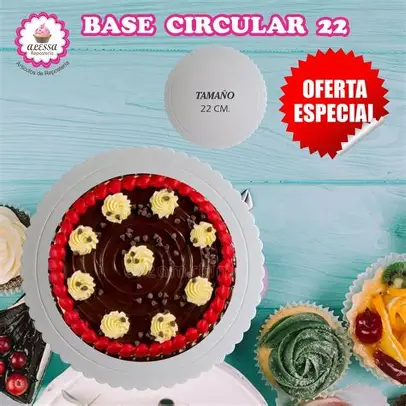 BASE BLANCA C/S CORAZON 22 CM