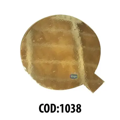 DISCO DORADO PESTAÑA 10X5.5CM