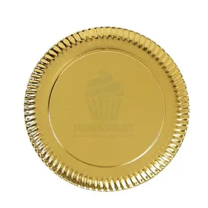 PLATO CARTON DORADO MONOP Ø9cm 25pz