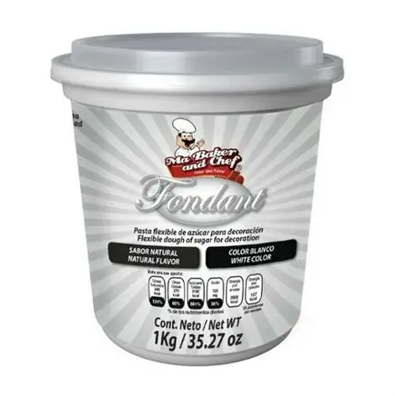 FONDANT SABOR NATURAL COLOR BLANCO 1 KG