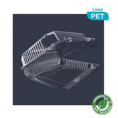 BISAGRA DE PET/T, 24X16X8 CM, PARA MANTECADAS. 2AS.