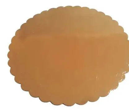 DISCO DOBLE CORRUGADO ORO 28CM