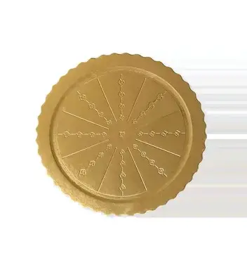 DISCO DOBLE CORRUGADO ORO 30CM