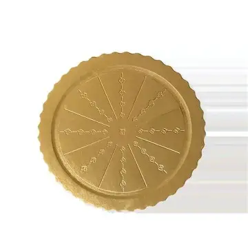 DISCO DOBLE CORRUGADO ORO 40CM