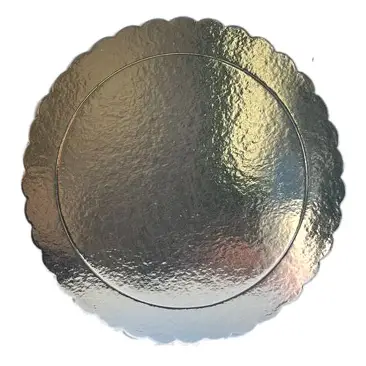 DISCO DOBLE CORRUGADO PLATA 25CM