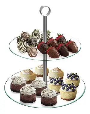 CHAROLA REDONDA TRANSPARENTE DE 25 CM