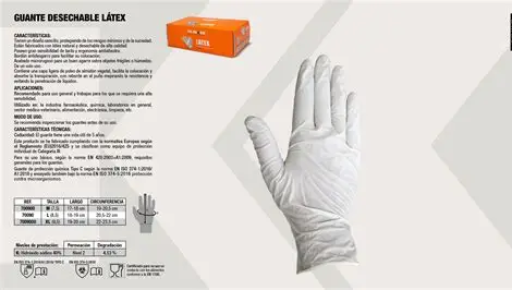 GUANTE DESECHABLE LATEX 2PZ