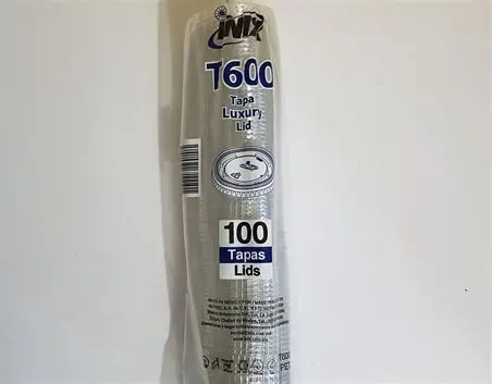 TAPA PLANA VASO 7 OZ 100 PZAS