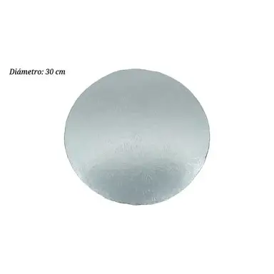 BASE MDF CUADRADA PLATA 30CM