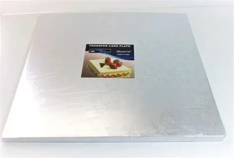 BASE MDF CUADRADA PLATA 35CM