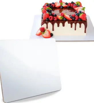 BASE MDF CUADRADA PLATA 40CM