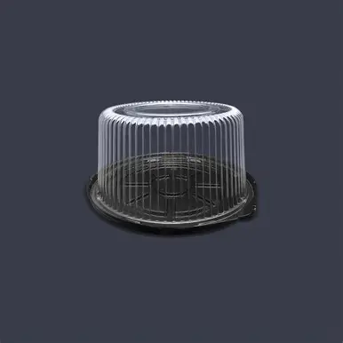 DOMO Y PLATO NEGRO PASTEL 20 CM