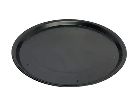 PLATO RIGIDO NEGRO P/PASTEL REDONDO 23 CM