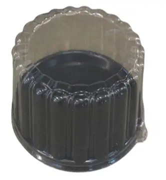 PLATO RIGIDO NEGRO PARA PASTEL REDONDO 25 CM 50 PZ