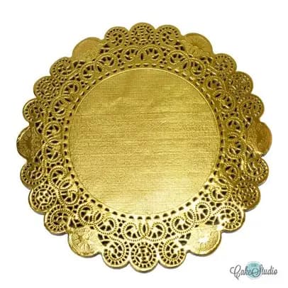 BLONDA PAPEL REDONDA DORADA Ø30cm 5pz