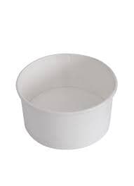 ENVASE DE PAPEL 6 ONZAS BLANCO CON TAPA 10PZ