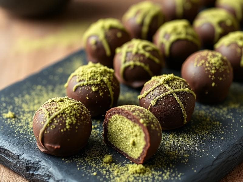 Trufas de matcha